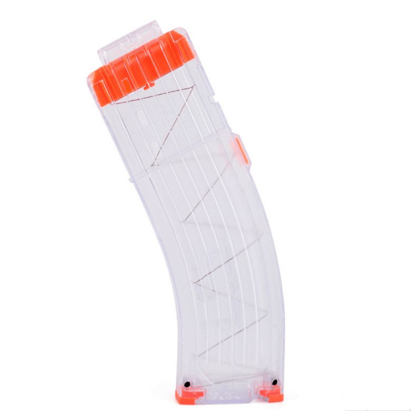 WORKER 15Darts Plastic Reroad Clip Magazine Part for Modify Stryfe Elite Retaliator Toy Transparent