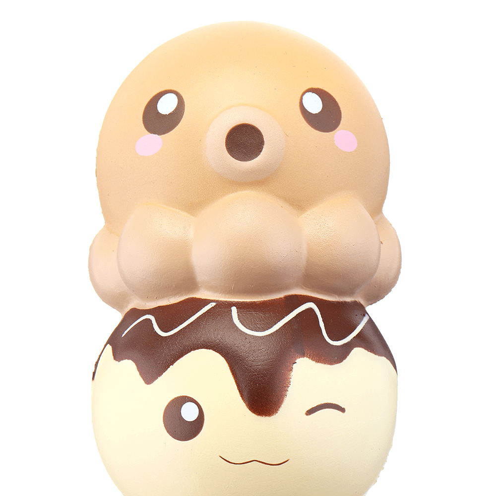 Puni Maru Yummiibear Squishy 8.27'' Dango Takoyaki Octopu Balls Cuttlefish Slow Rising Toy Licensed Tag