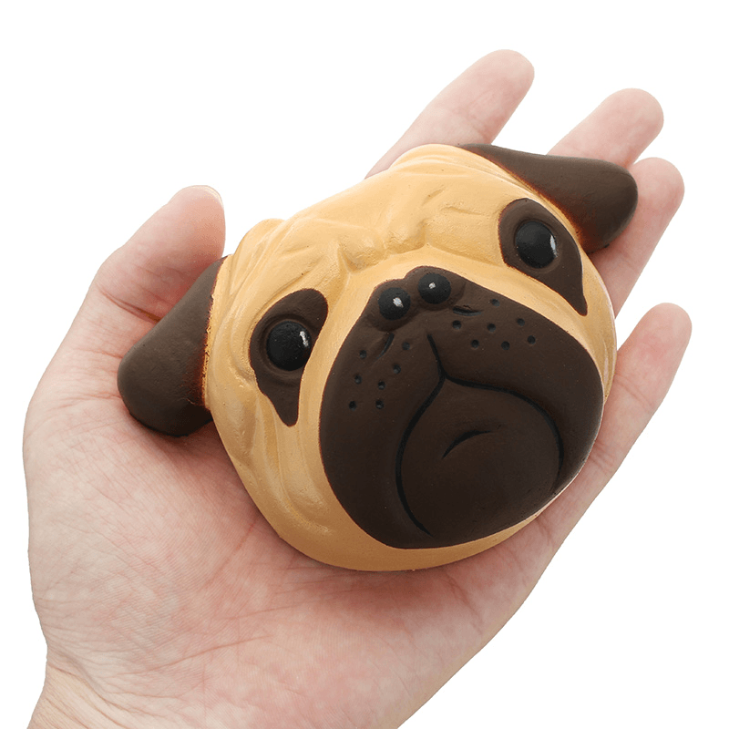 Squishyshop Dog Puppy Face Bread Squishy 11Cm Slow Rising with Packaging Collection Gift Decor Toy