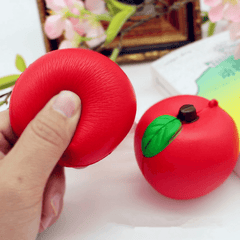 Squishy Red Apple 7Cm Soft Slow Rising Fruit Collection Decor Gift Toy