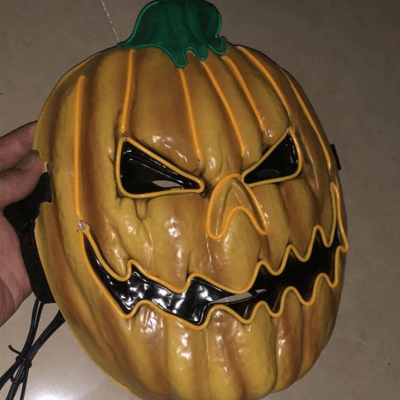 Halloween LED Mask Fluorescent Pumpkin Style Terror EK Glowing Mask for Decoration