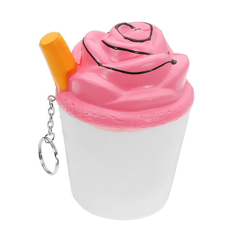 Eis-Teetasse, Squishy Kawaii Quetschspielzeug, 10 cm, süß, langsam aufsteigend, für Mädchen