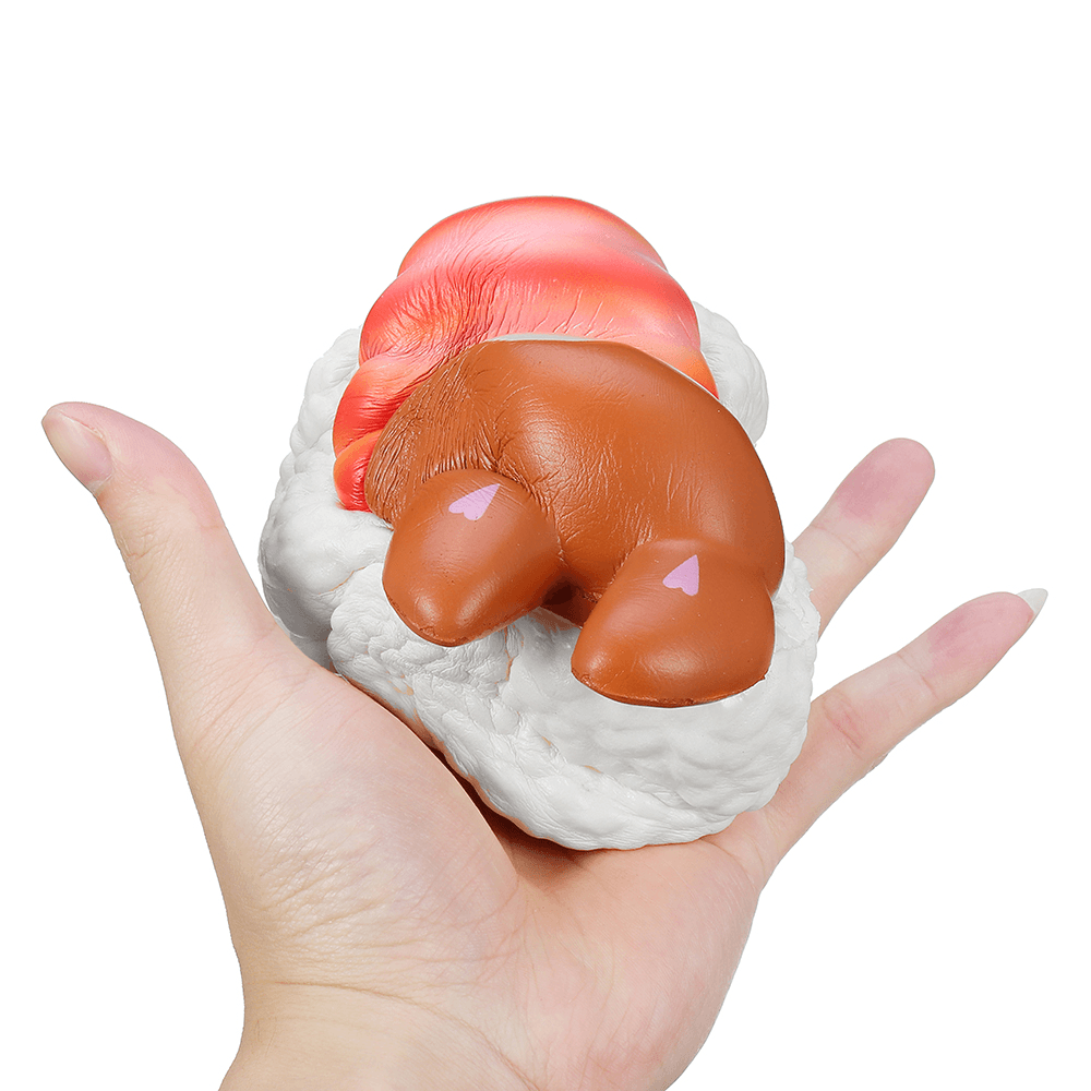 Yummiibear Squishy Foxy and Prawn Blanket Jumbo Sushi Toy Slow Rising with Packaging Box