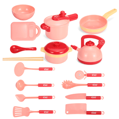 16Pcs Simulation Kitchen Cooking Play Role Playing Set Toys Practical Skills for Children Gift