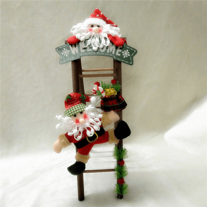 Christmas Party Home Decoration Santa Claus Skiman Ladder Toys for Kids Children Gift