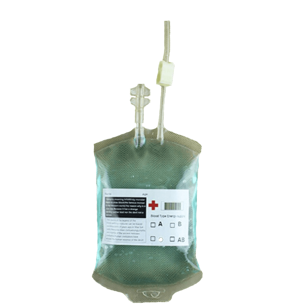 350ML Vampire Transparent Blood Bag PVC Reusable Blood Juice Energy Drink for Halloween Decorations