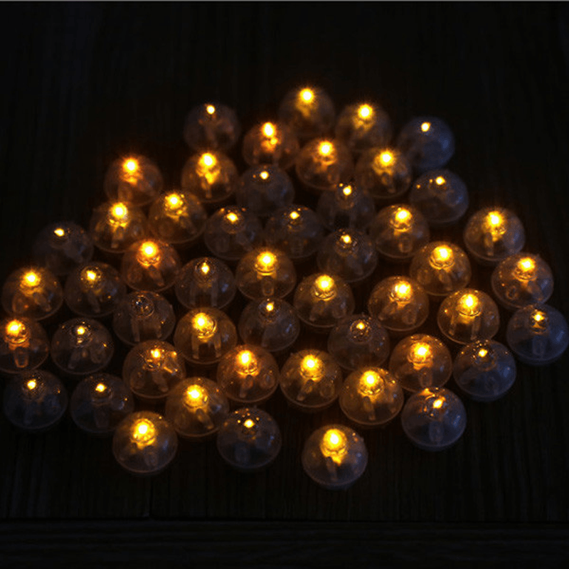 25Pcs 1.7Cm round LED Balloon Light Lamp Glowing Balloon Lights Birthday Wedding Party Decoration