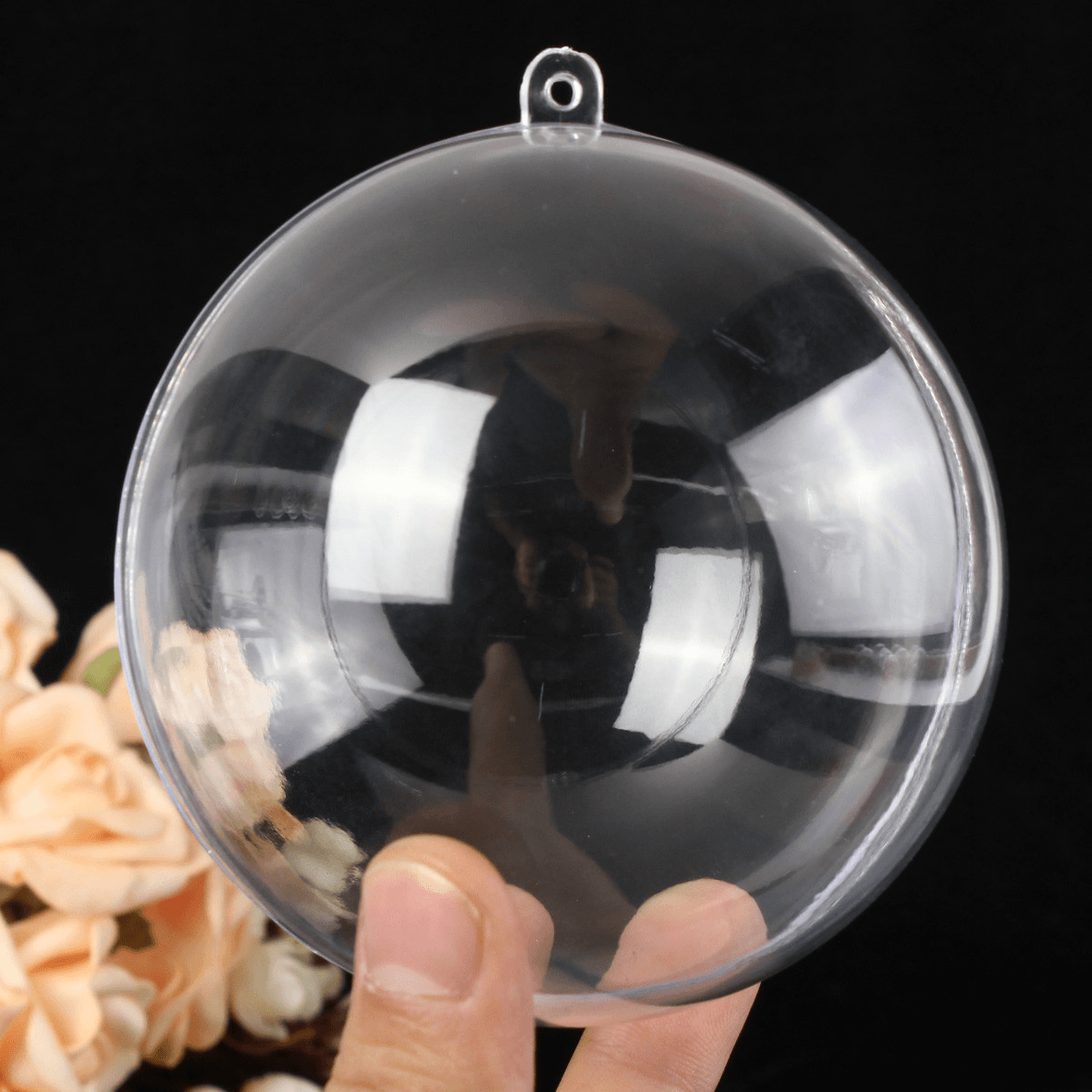 5Pcs Christmas Tree Decoration Clear Hanging Ball Gift Candy Hanging Decration Ball