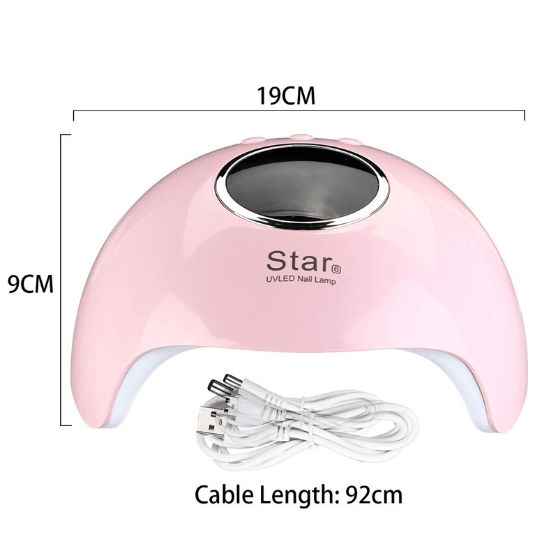 Star6 12Leds USB Lamp for Manicure UV Nail Lamp Nail Dryer for Nail LED UV Lamp 24W LCD Display Drying All Gels Nail Art Tools