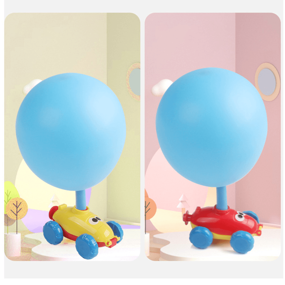 Luftbetriebenes Ballonauto für Kinder, Baby-Blasballon-Auto, pädagogisches Innenspielzeug