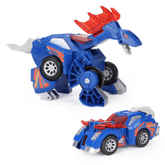 Electric Transformed Dinosaur Chariot Car Diecast Model Toy with LED Lights for Kids Gift