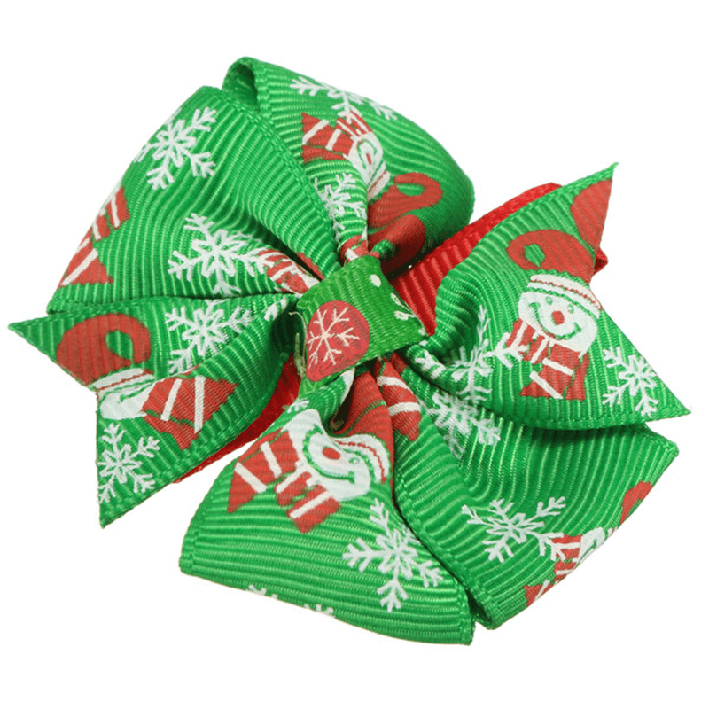 Lovely Girls Baby Horquillas de Navidad Bowknot Pinzas para el cabello Accesorios de Navidad 6 Patrones diferentes