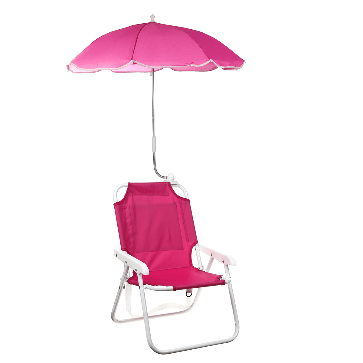 Outdoor Child Beach Chair Folding Chair with Umbrella and behind Pocket