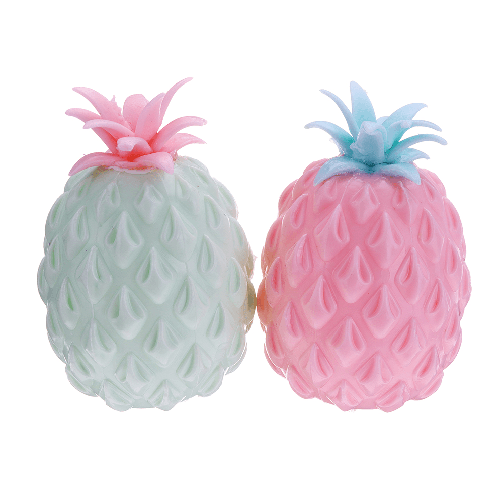 Squishy Multicolor Pineapple Stress Reliever Ball 11*7.5CM Squeeze Stressball Party Bag Fun Gift