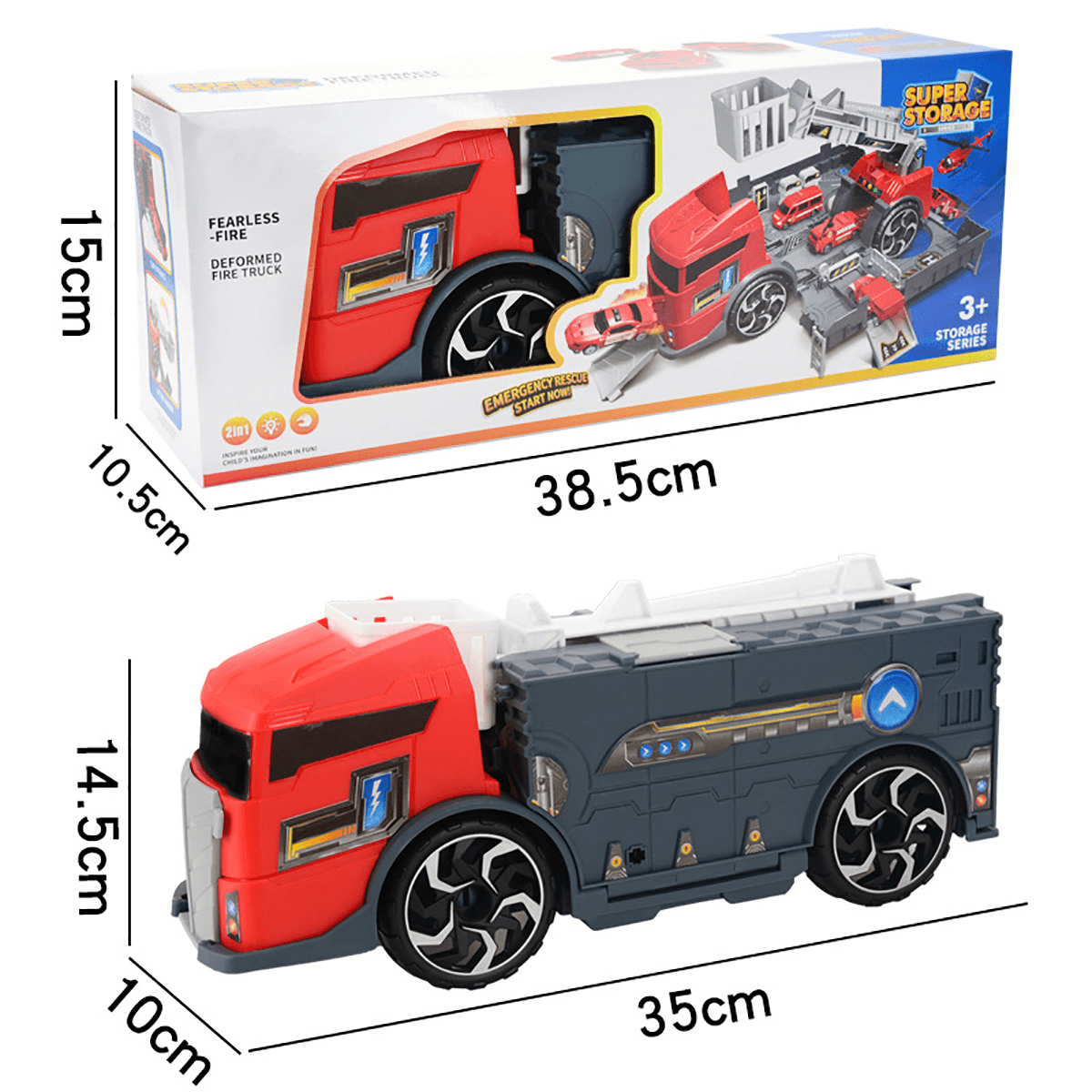 Children'S Simulation Diecast Engineering Vehicle Model Set Deformation Storage Parking Lot Educational Toys