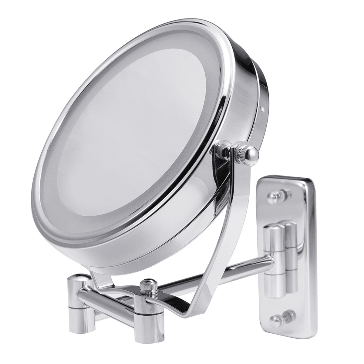 6" LED Lighted Wall Mount Bathroom Shaving Makeup Cosmetic Mirrors 7X Magnifying