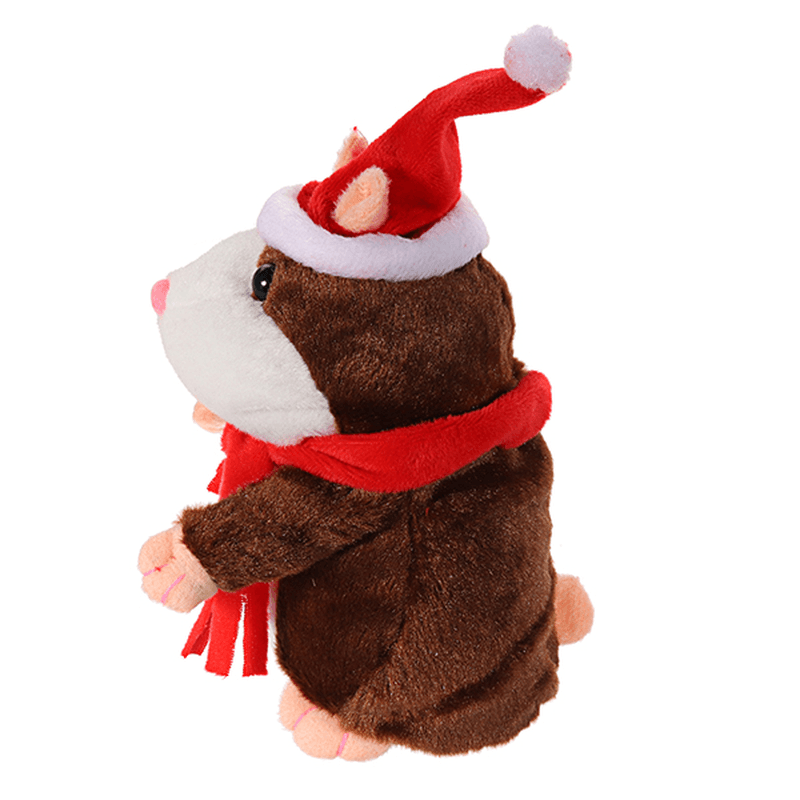 18 cm schönes sprechendes Hamster-Weihnachtsplüschtier sprechen sprechendes Tonaufzeichnungs-Hamster-sprechendes Spielzeug