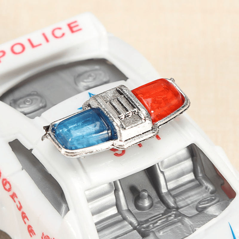 12Xhz Slide Racing Car Toys with Light Police Car Color Random