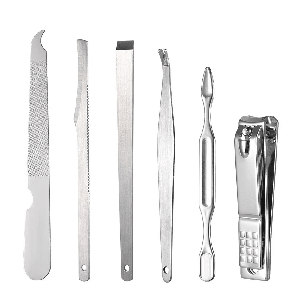 16Pcs Stainless Steel Manicure Pedicure Set Nail Tools with Bag