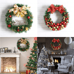 Christmas Party Home Decoration 30Cm Wreath Rattan Pendant Toys for Kids Children Gift