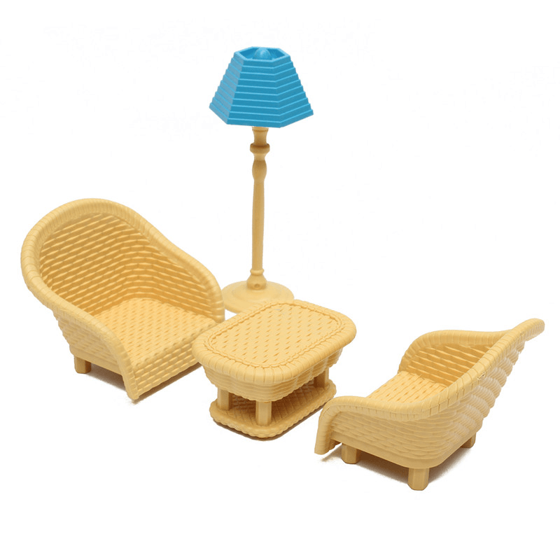 Dollhouse Sofa Piano Table Miniature Furniture Sets for Sylvanian Family Accessories Kids Gift Toys