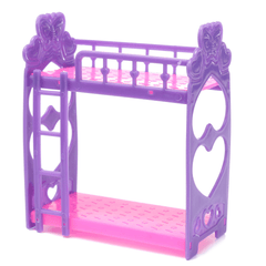 Miniature Double Bed Toy Furniture for Dollhouse Decoration