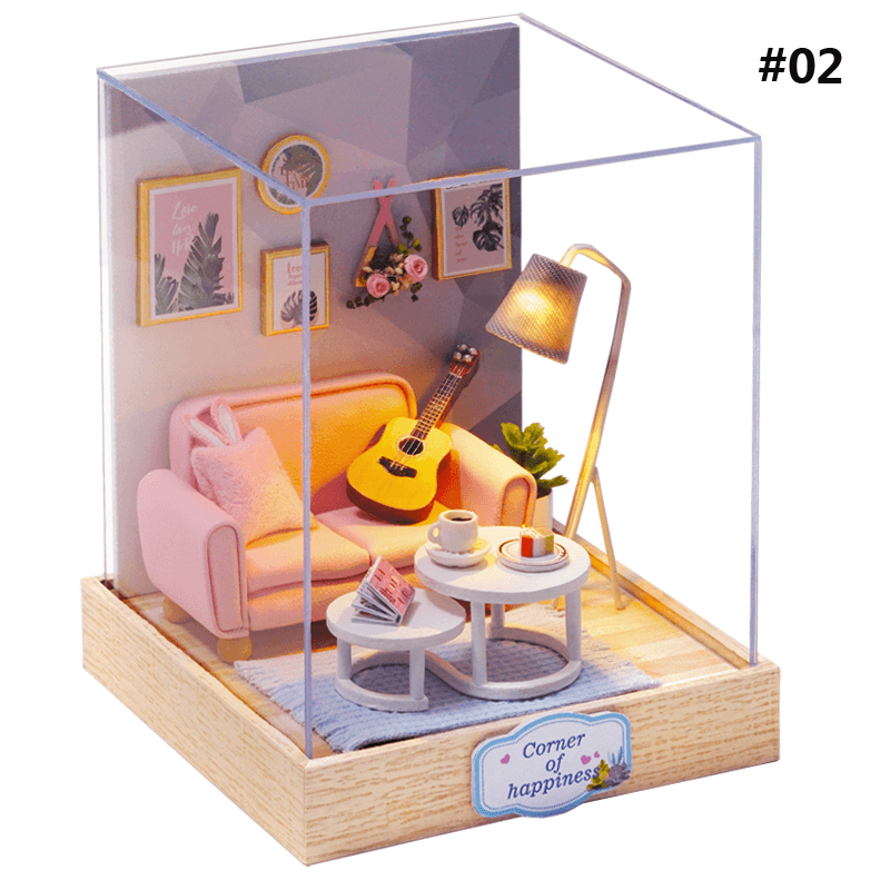 Cuteroom Corner of Happiness DIY Cabin Happiness One Pavilion Series Doll House with Dust Cover