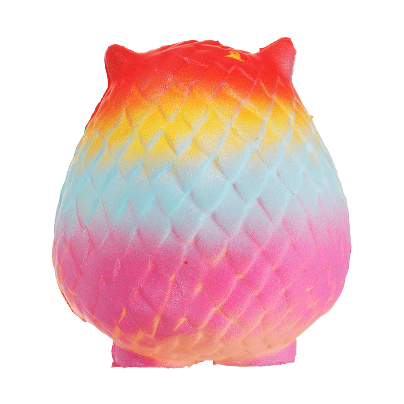 Jumbo Squishy Rainbow Owl 12Cm Soft Slow Rising Toy with Original Packing