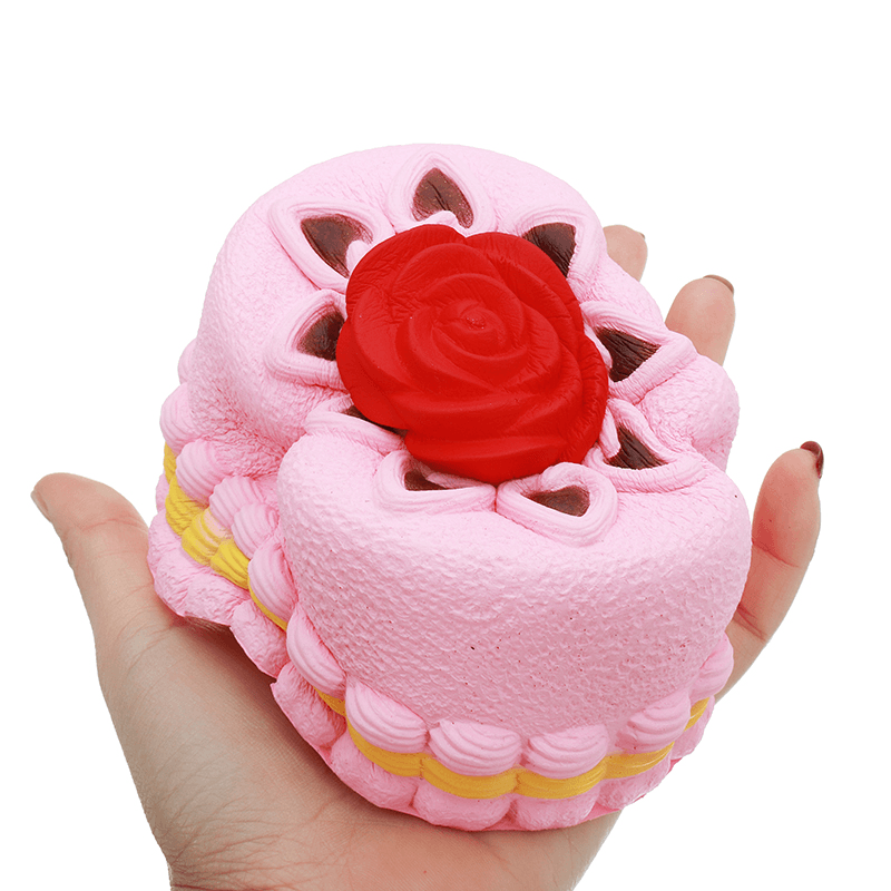 Squishy Rose Cake 12Cm Novelty Stress Squeeze Slow Rising Squeeze Collection Cure Toy Gift