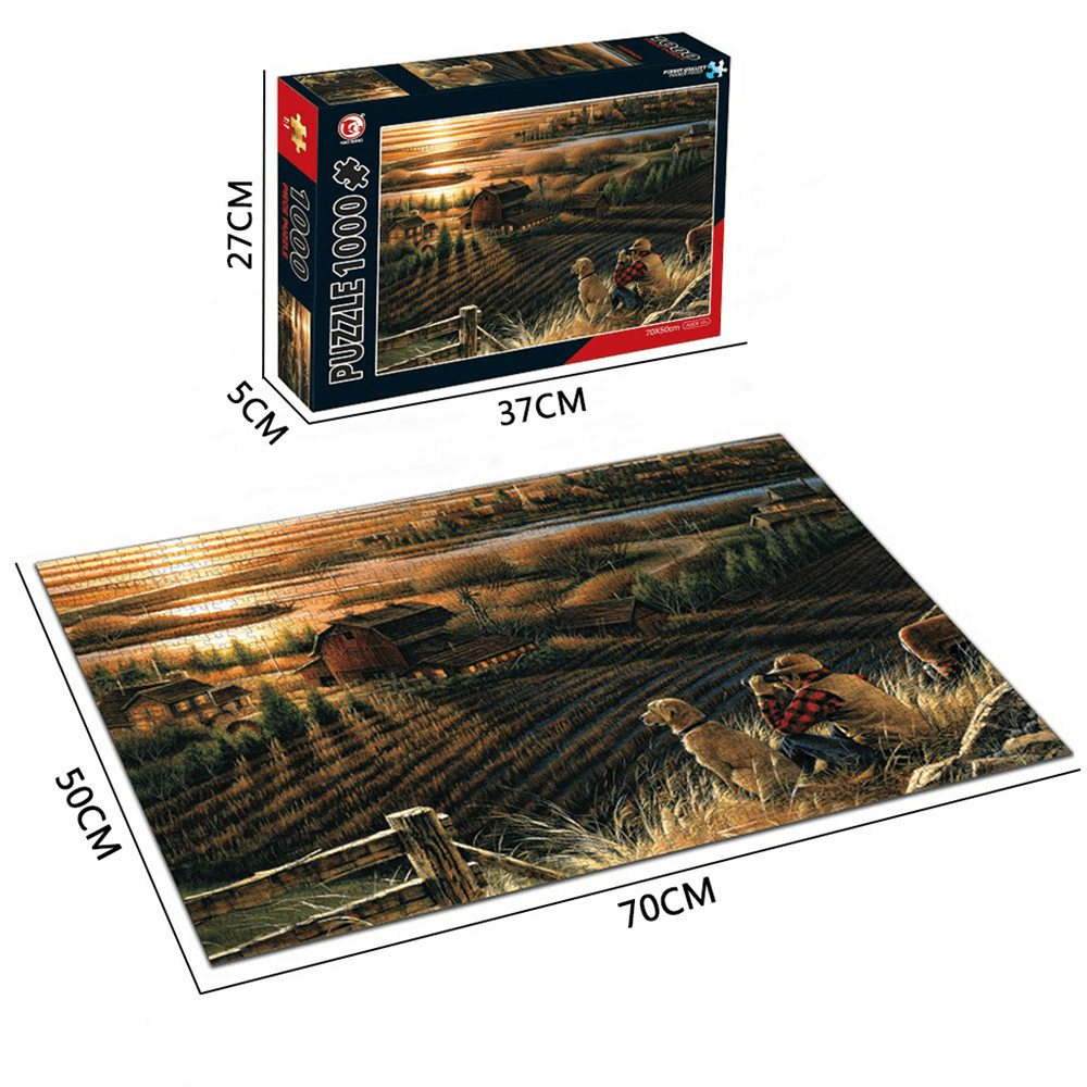 1000 Pieces Landscape Architecture Scene Series Decompression Jigsaw Puzzle Toy Indoor Toys