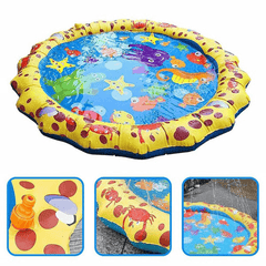 Yellow Lace Inflatable Water Spray Cushion Inflatable Toy Lawn Beach Game Toys