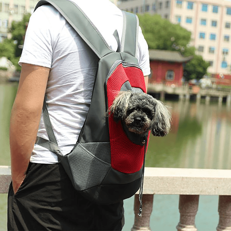 Oxford Cloth Breathable Mesh Pet Backpack Dog Portable Travel Out Backpack Carrier