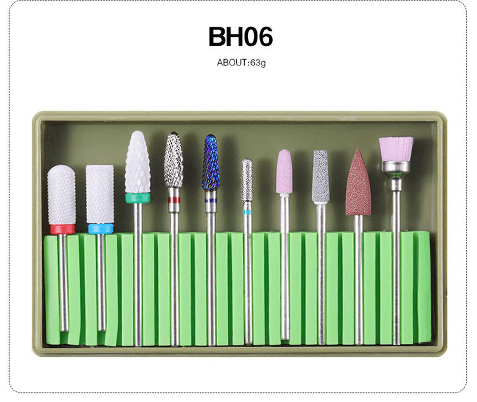 Alloy Tungsten Steel Ceramic Nail Polisher Set Polishing Tool