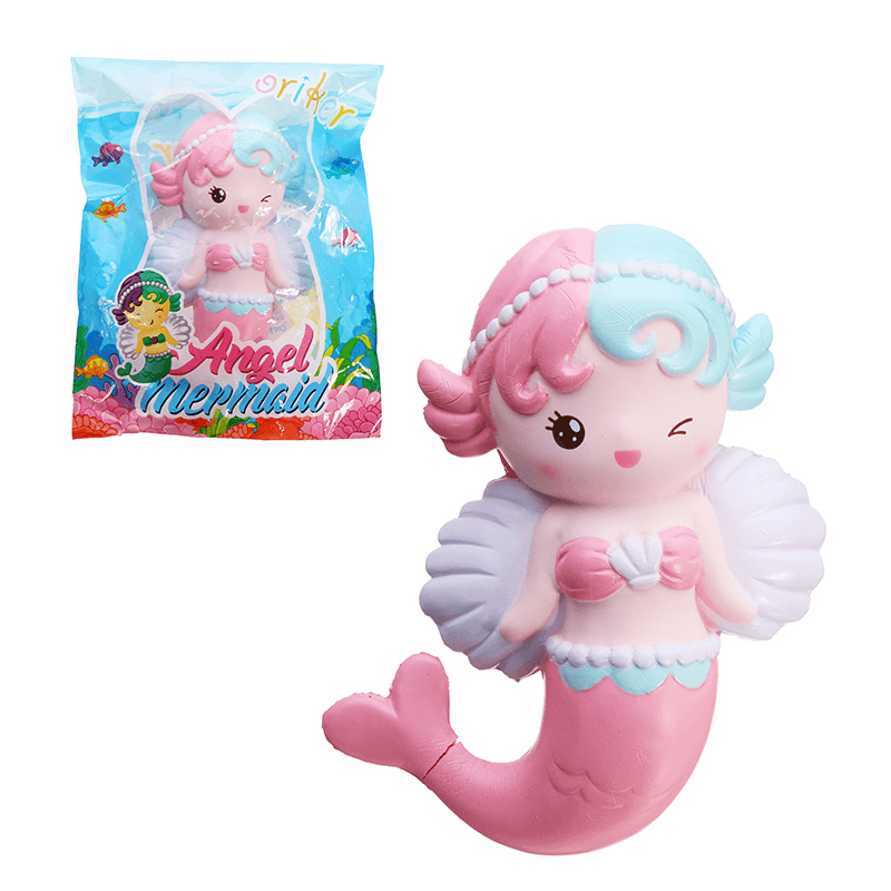 Oriker Squishy Angel Mermaid 16Cm Soft Sweet Slow Rising Original Packaging Collection Gift Decor