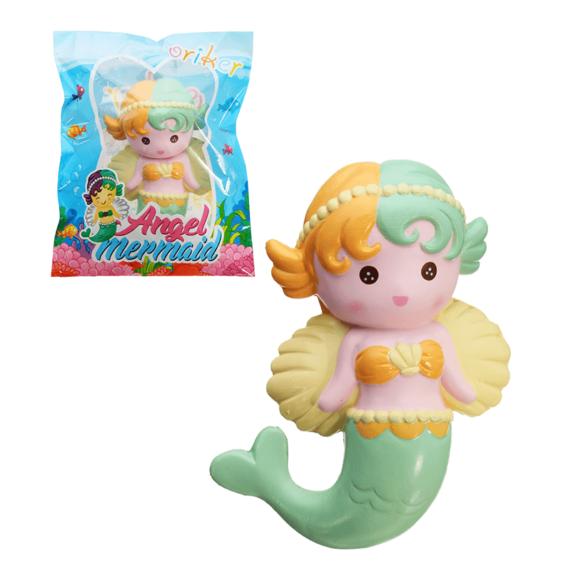 Oriker Squishy Angel Mermaid 16Cm Soft Sweet Slow Rising Original Packaging Collection Gift Decor