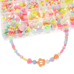 Pop-Arty DIY Beads Girl Necklace Bracelet Jewelry Set with Box Snap-Together Pop Jigsaw Puzzle Toy Gift