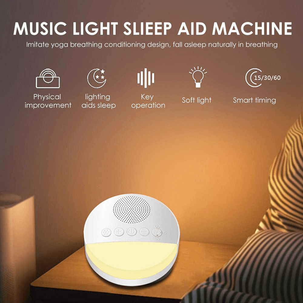 Baby Toy White Noise Machine with Night Light Timer Memory Function for Home Office Baby Travel Portable Sleep Meter Therapy