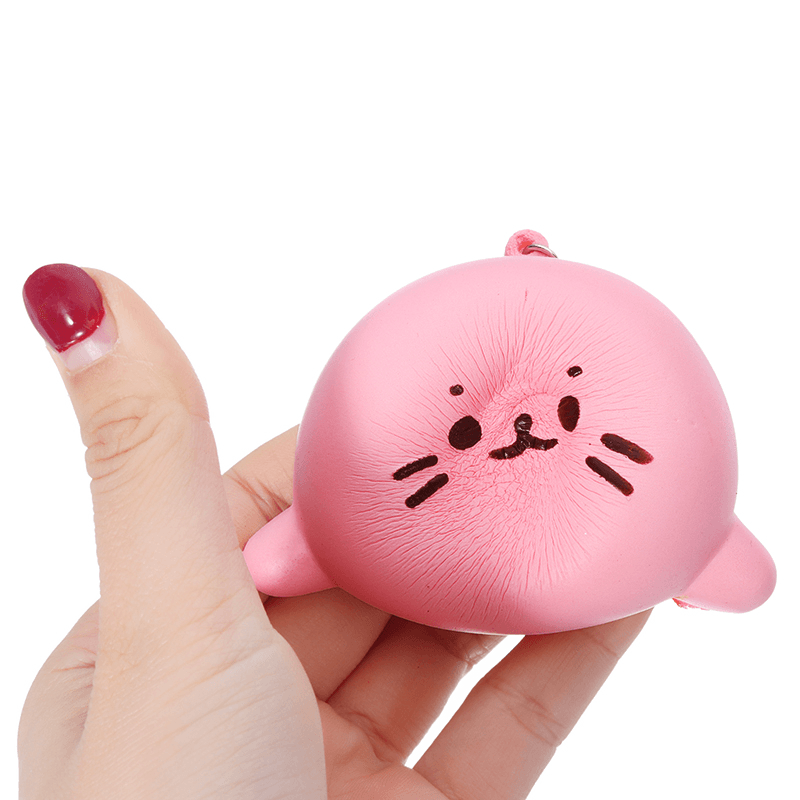 Squishy Seals Slow Rising 7Cm Cute Soft Squishy with Chain Kid Toy