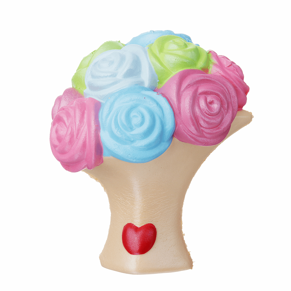 Jumbo Squishy Rose Flower 15*12Cm Slow Rising Toy Mother'S Day Gift Collection Decor with Packing Box