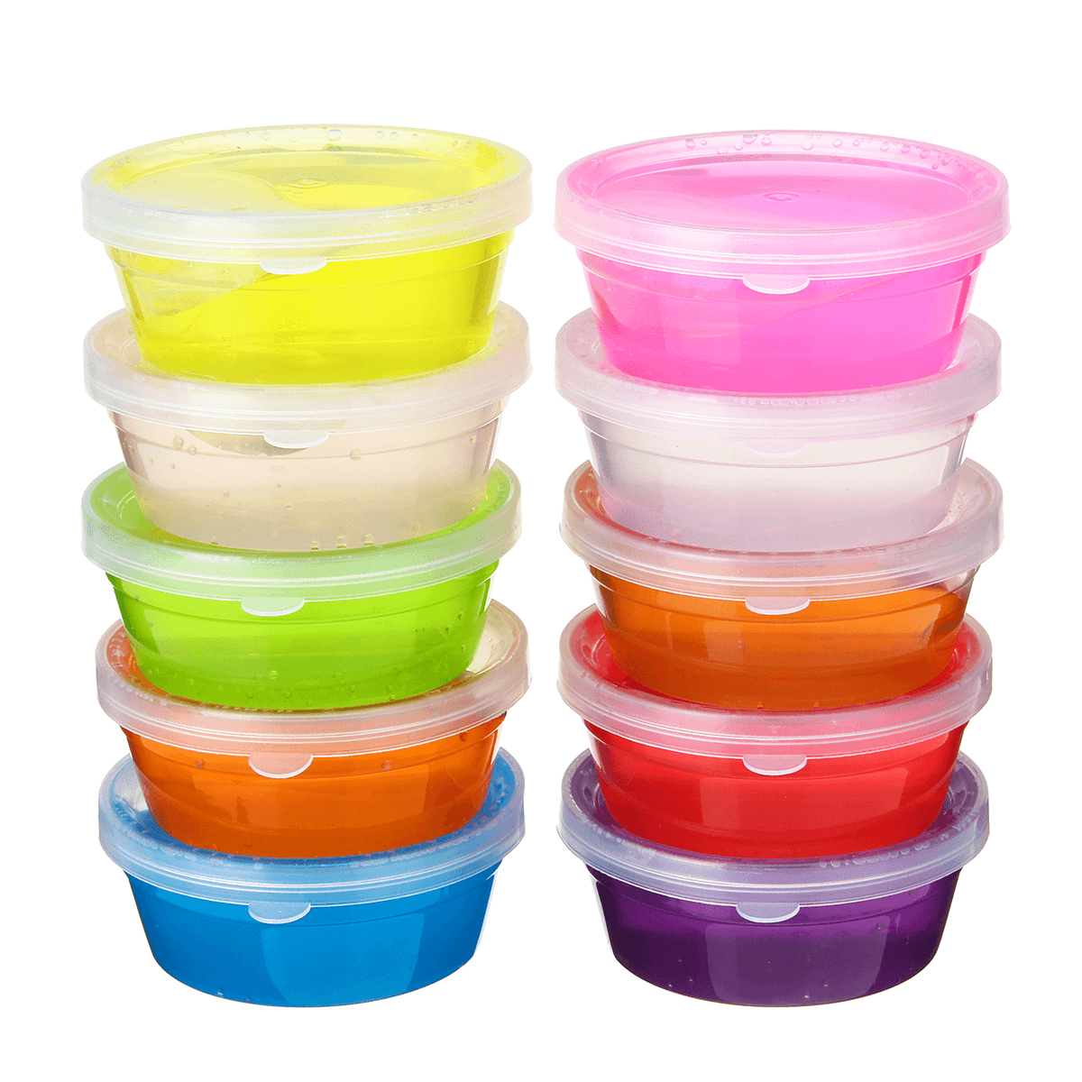 DIY Crystal Slime Kit 10 Colors Fluffy Clay Stress Relief Soft Plasticine Toys