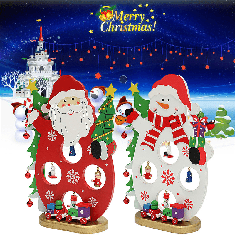 Christmas Party Home Decoration Santa Claus Snowman Table Ornaments Toys for Kids Children Gift