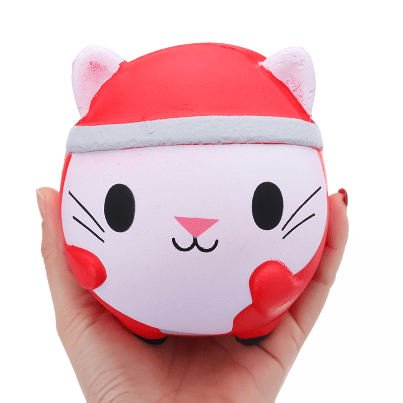 Chameleon Christmas Cat Doll Squishy 12X10X10Cm Slow Rising with Packaging Collection Gift Soft Toy