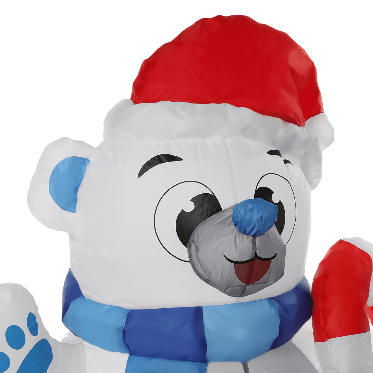 1.2M LED Christmas Waterproof Polyester Built-In Blower Uv-Resistant Inflatable Bear Toy for Christmas Decoration Party Gift