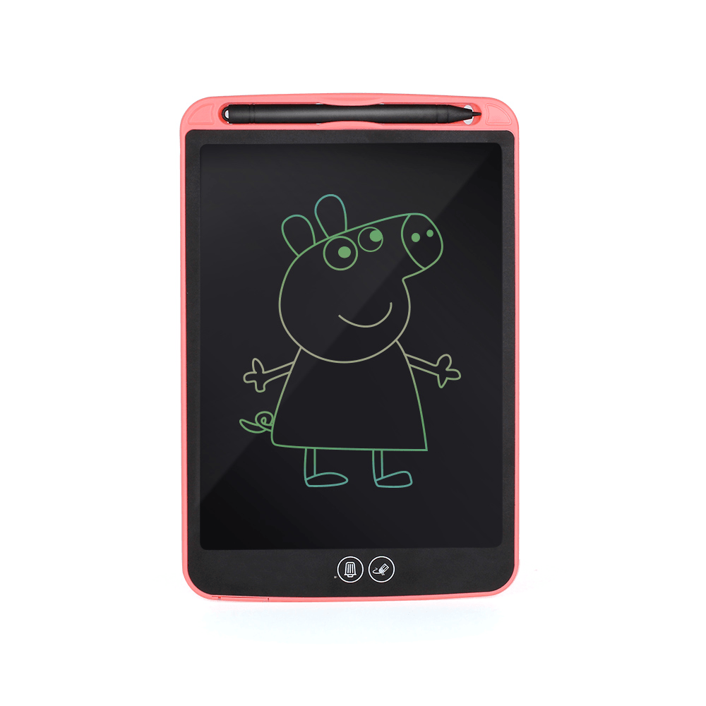 A5 Color LCD Screen 12 Inch Writing Tablet Drawing Notepad Electronic Handwriting Painting Office Memo Waterproof Lock Key One-Click Eraser Toys Gift