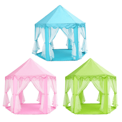 Portable Princess Castle Play Tent Activity Fairy House Fun Play House Toy 55.1X55.1X53.1 Inch