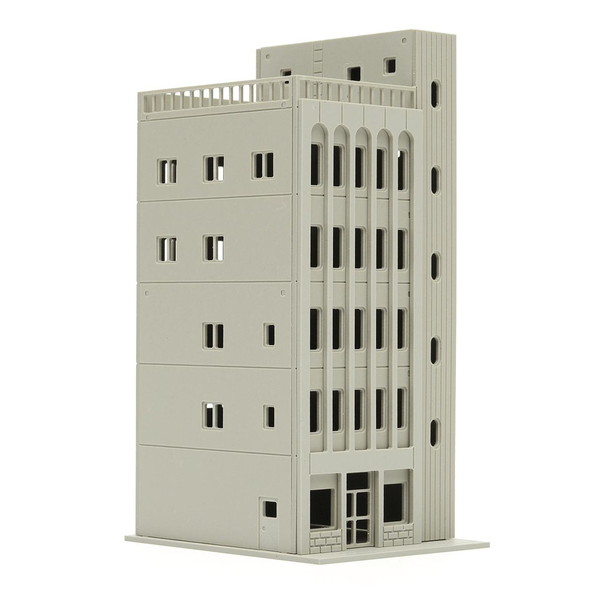 Models Railway Modern 5-Story Commercial Building Unpainted N Scale for GUNDAM