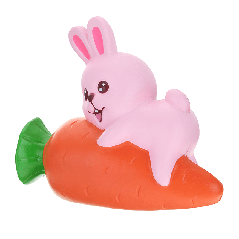 Yunxin Squishy Rabbit Bunny Holding Carrot 13Cm Slow Rising with Packaging Collection Gift Decor Toy