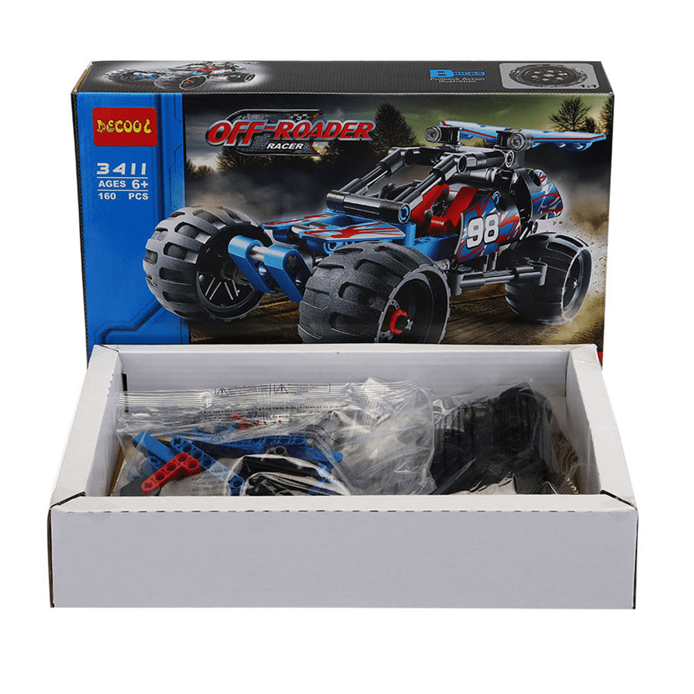 DECOOL 3411 Off-Roader Racer Car 160PCS Building Blocks Toys 3D Model Warrior Sports Car