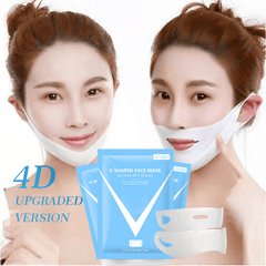 4D Double Lifting Facial Mask Slimming V Shaped Face Thin Face Mask Stretch anti Cellulite Wrinkle Face Lift Tools