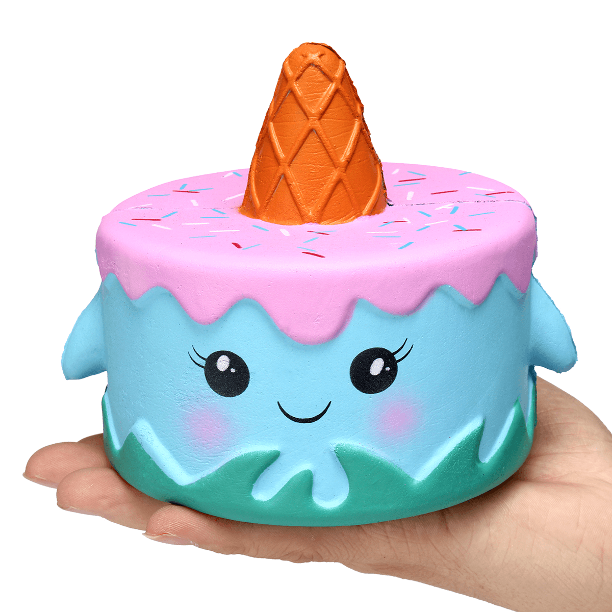 Einhorn-Jumbo-Squishy, ​​superweicher, langsam aufsteigender Kuchen, Spielzeug zum Stressabbau für Kinder und Erwachsene